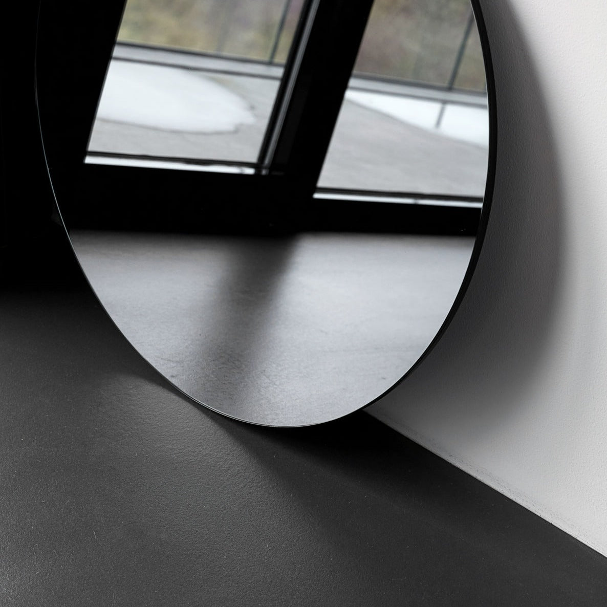 Spejl, HDWalls, Grå - Ø80 cm