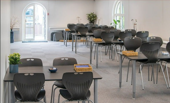 Kantinebord - Antracitgrå - 130 x 80 cm - 25 mm CPL laminat