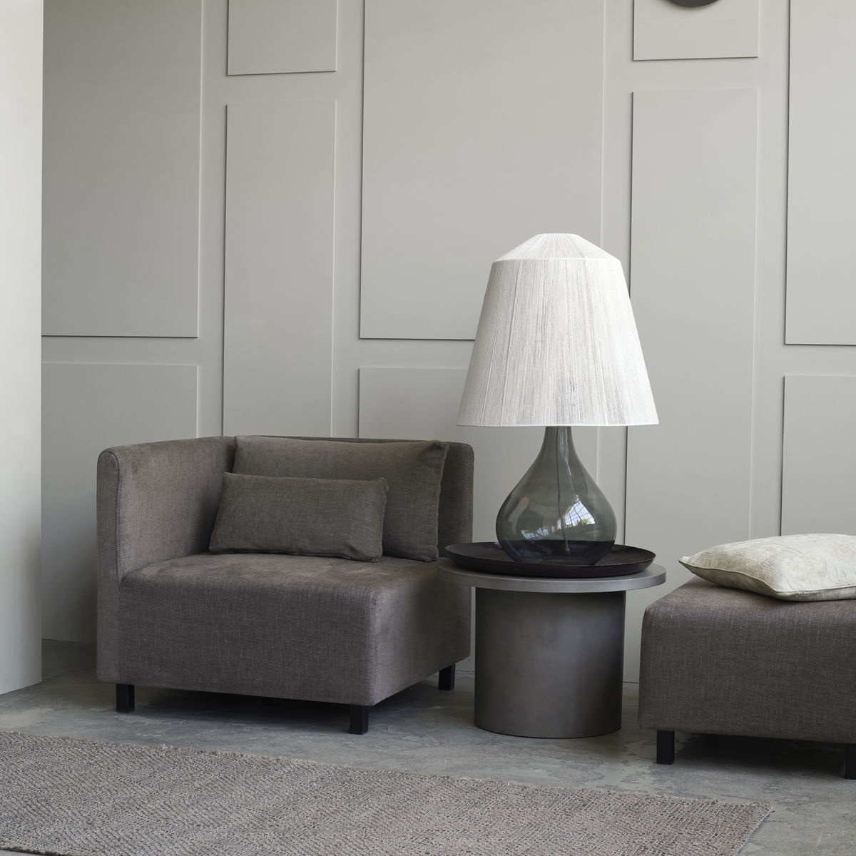 Sofa, Hjørnesektion, Hazel Night, Grå/Brun