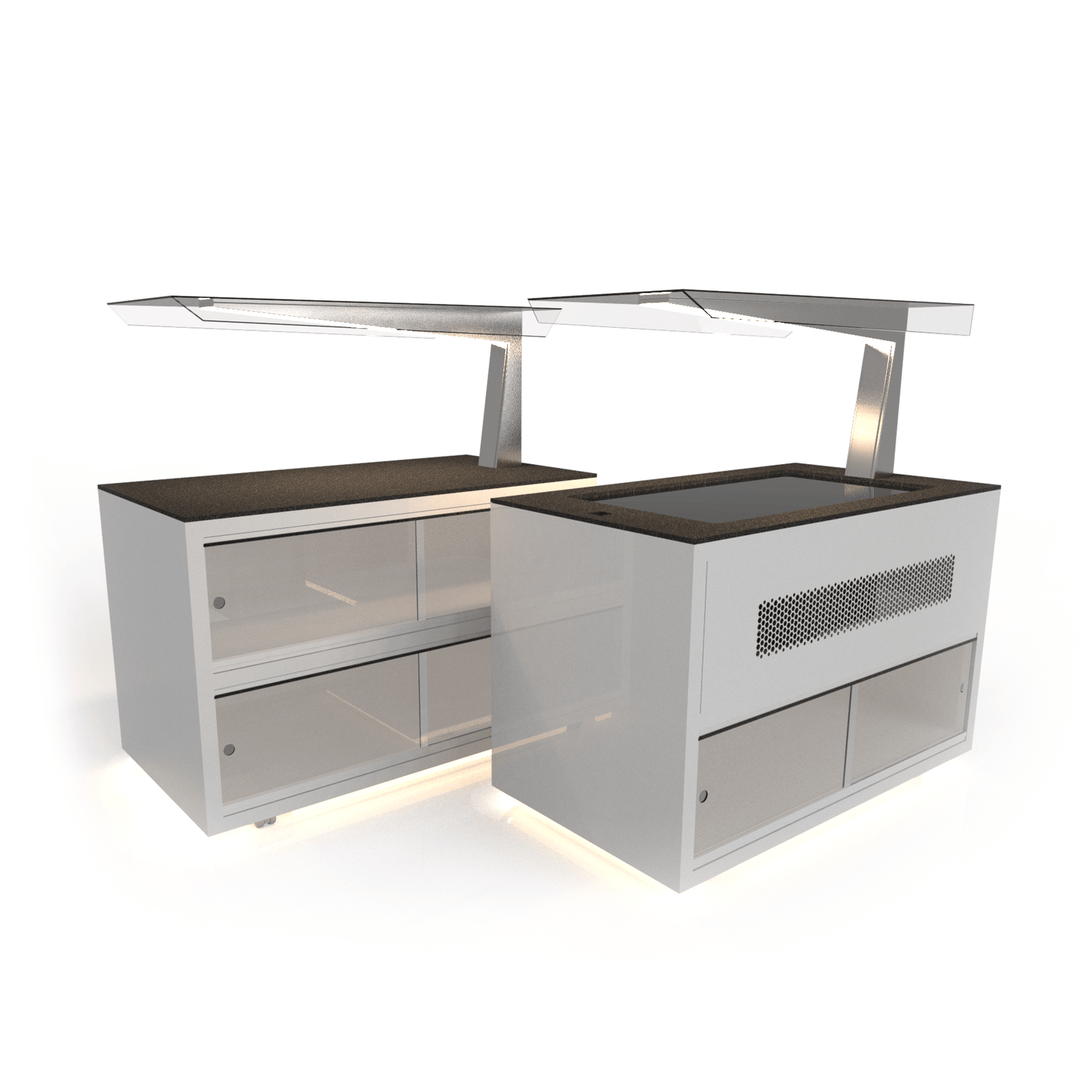 Neutral buffetmodul på hjul - SAYL BUN - Flere tilvalg